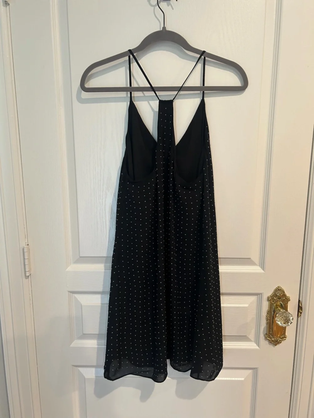 Alice + Olivia Black Studded Slip Dress / Size Medium/ - Picture 4 of 7